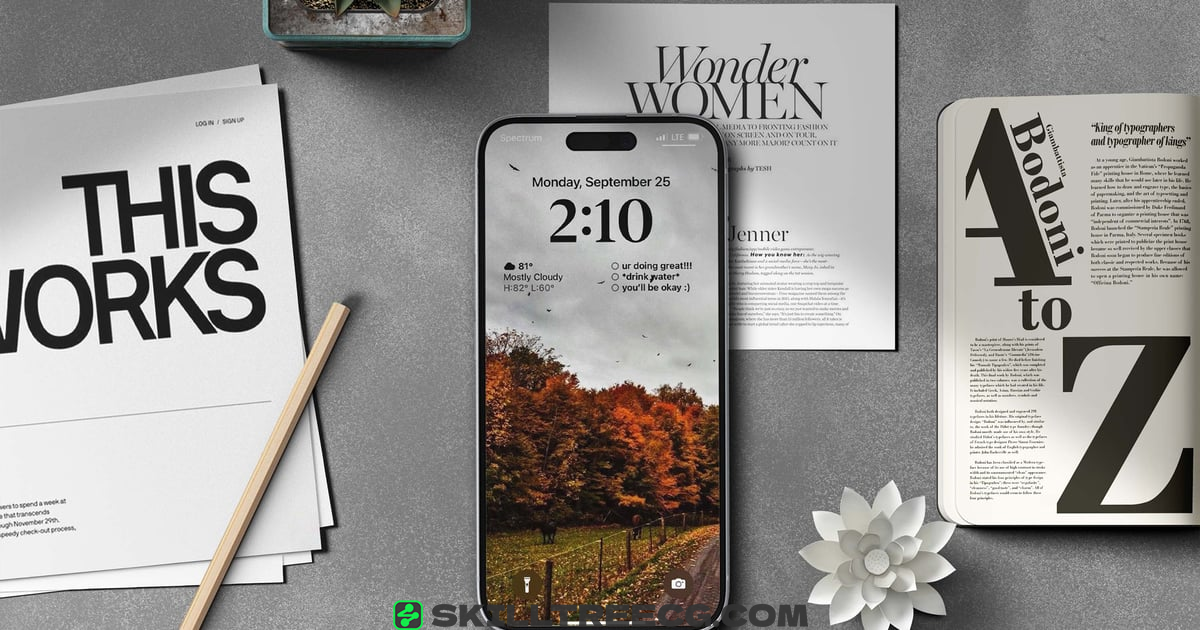 Iphone 15 Pro With Papper Mockup（711839）-技能树